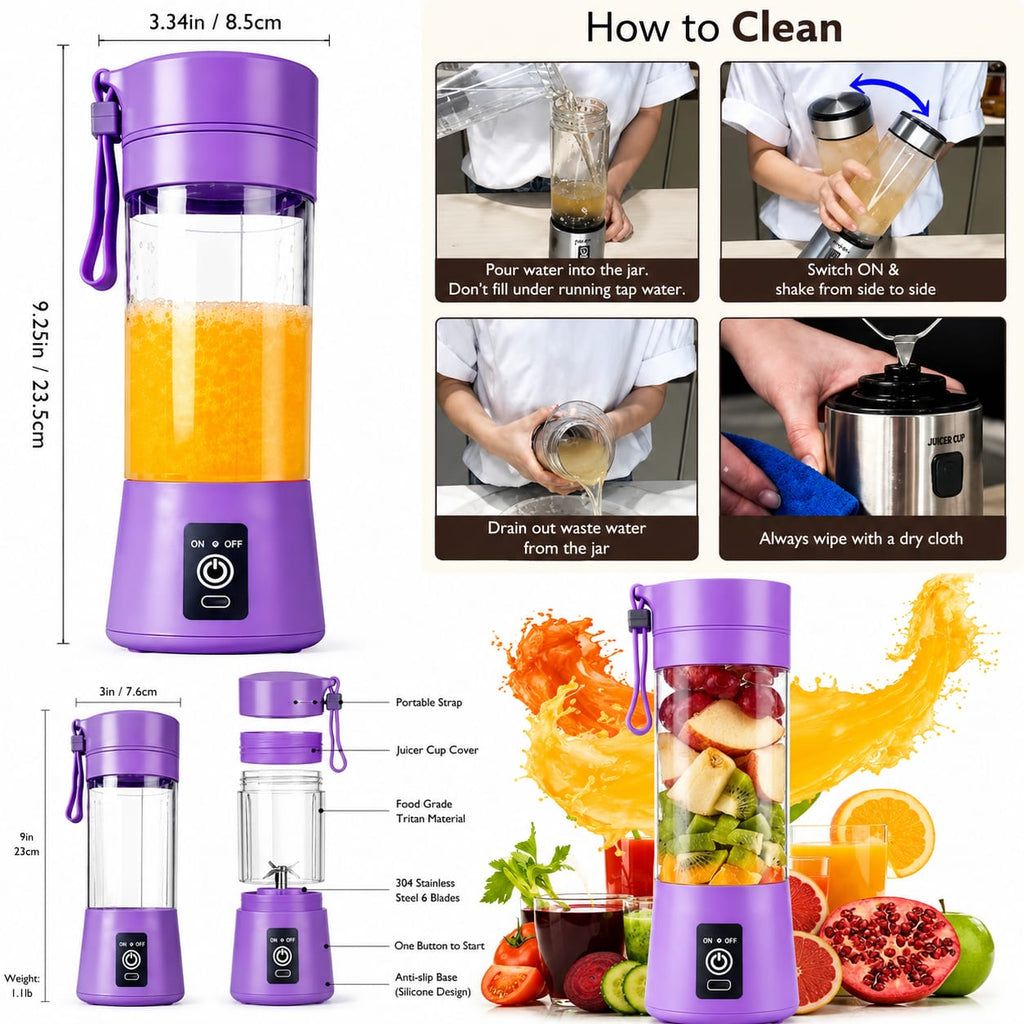 Portable Electric Blender & Juicer