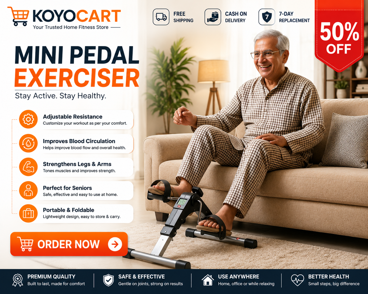 Portable Pedal Exerciser